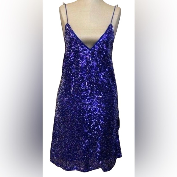 Lulu’s Sequin Mini Party Dress Royal Blue Sz Small force of fashion NWT Cocktail - Picture 6 of 6
